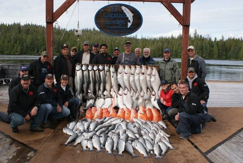 Guests with a dockside catch board